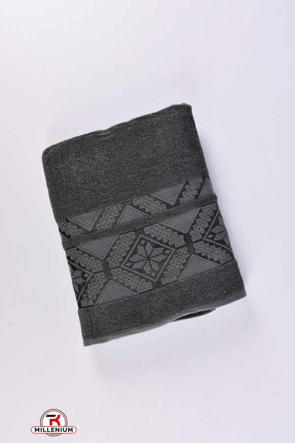 Рушник для сауни махровий (кол. графітовий) "KOLOCO" розмір 90/160см см (вага 660г) арт.9526
