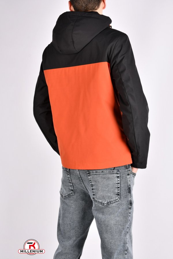 Куртка чоловіча з плащової тканини (кол. чорний/оранжевий) Розмір в наявності : 46 арт.6905