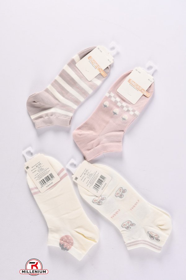 Шкарпетки жіночі всесезонні розміри 36-41 (80% Cotton 15% Polyamide5%Spandex) арт.BE506