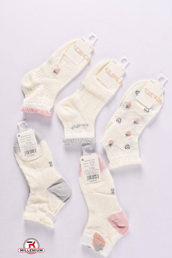 Шкарпетки всесезонні для дівчинки на 9-12 років (80% COTTON 15% Polyamide5%spandex) арт.CE-509