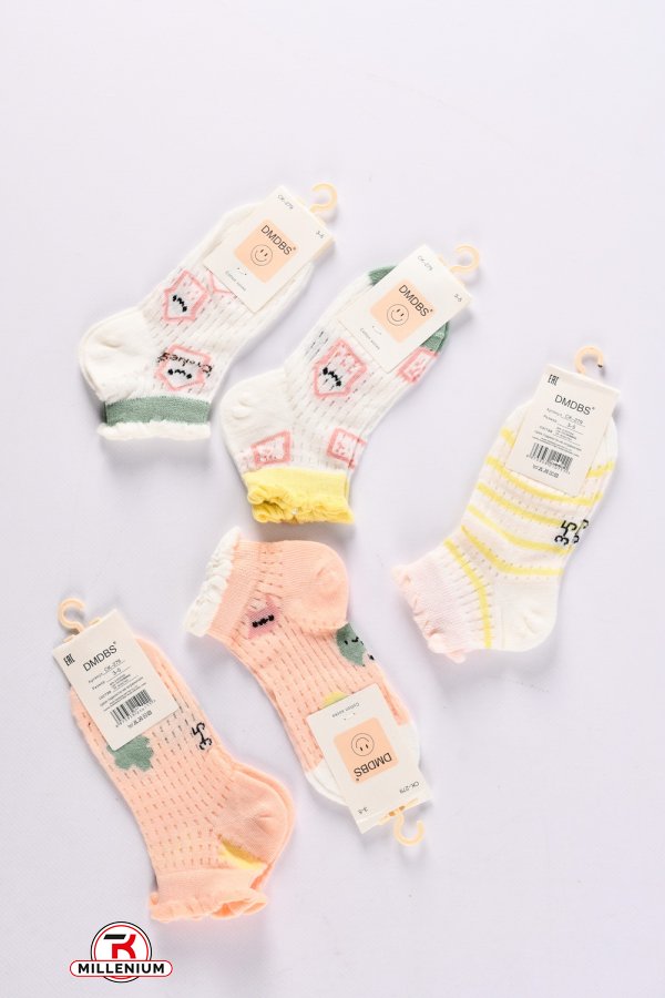 Шкарпетки всесезонні для дівчинки на 3-5 років (80% COTTON 15% Polyamide5%spandex) арт.CK-279