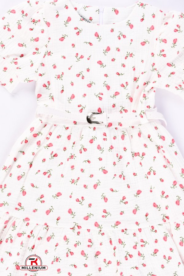 Платье для девочки (цв.белый) трикотажное Рост в наличии : 104, 110, 116, 122, 128 арт.751