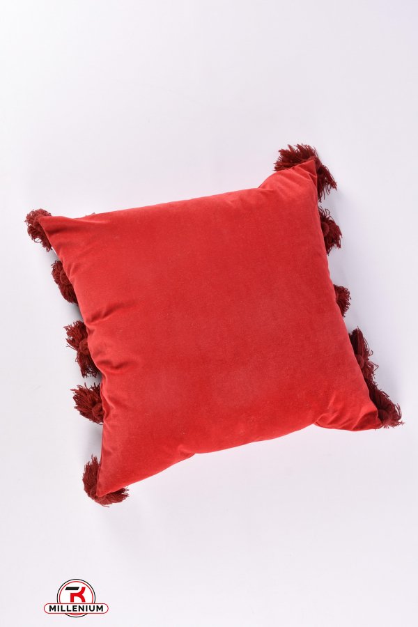 Подушка (цв.бордовый) размер 45/45см арт.CH-1703-8