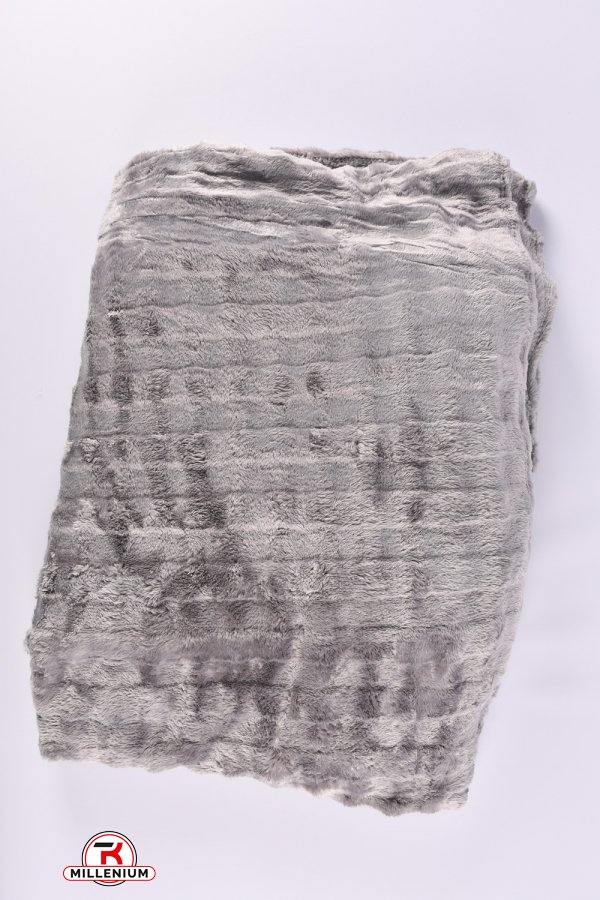 Плед-покрывало (цв.св/серый) ткань микрофибра (размер 200/230 см) вес 1.42кг арт.CH-1413