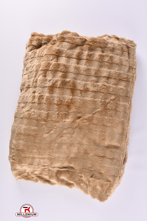 Плед-покрывало (цв.капучино) ткань микрофибра (размер 200/230 см) вес 1.42кг арт.CH-1413