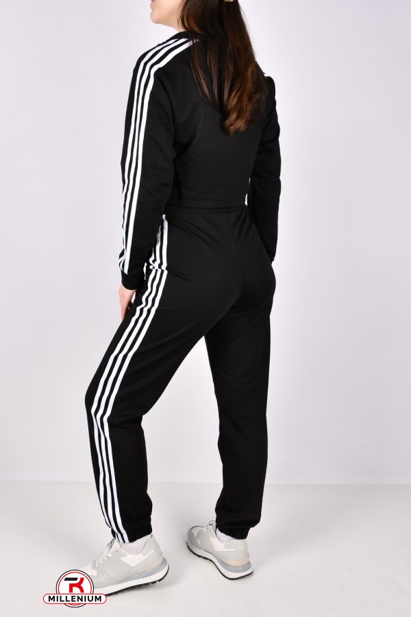 Костюм женский спортивный (цв.чёрный) трикотажный  Размеры в наличии : 46, 50 арт.adidas