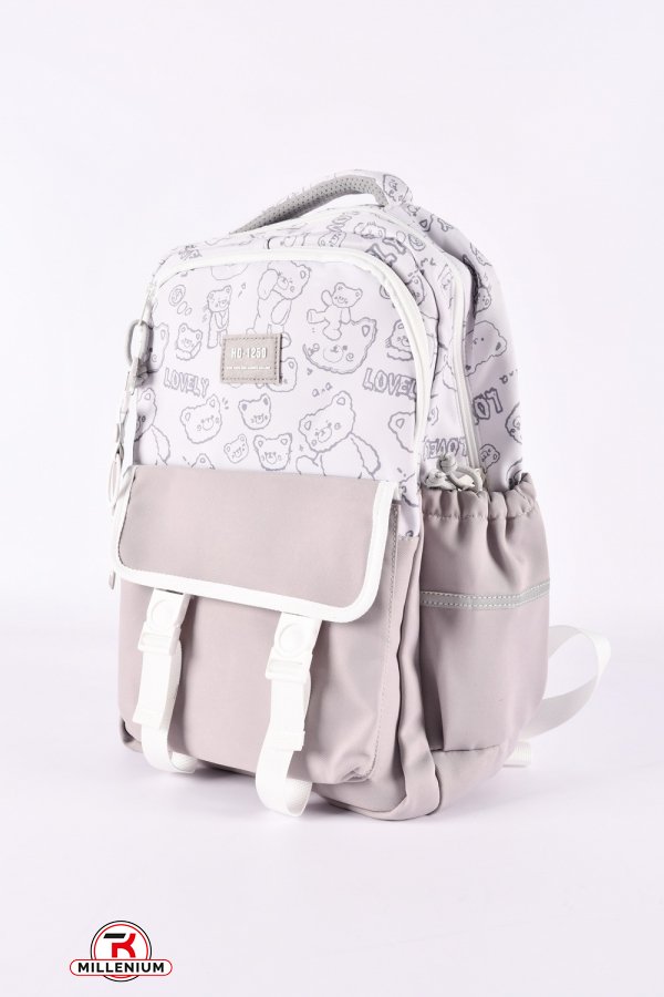 Рюкзак тканинний (колір сірий) розмір 30/40/12 см. арт.S332