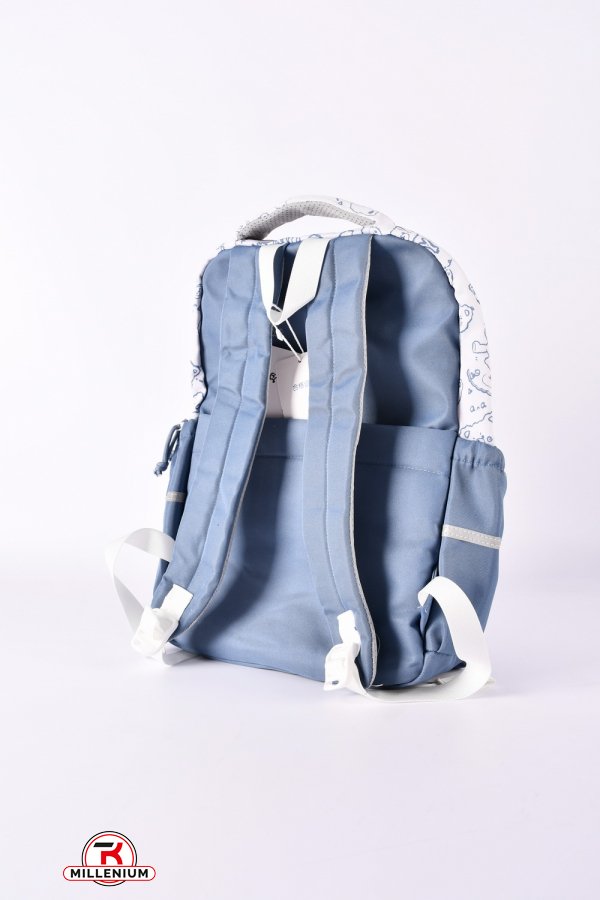 Рюкзак тканинний (кол. блакитний) розмір 30/40/12 см. арт.S332