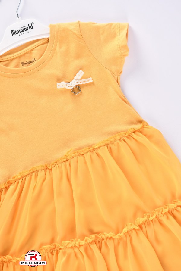 Сукня для дівчинки (кол. гірчичний) "Miniworld" Зріст в наявності : 92, 98, 104, 110, 116 арт.402519