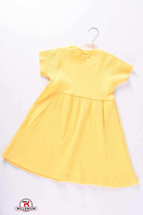 Сукня для дівчинки (кол. жовтий) тканина рубчик "DECO" Зріст в наявності : 98, 104, 110, 116 арт.401006