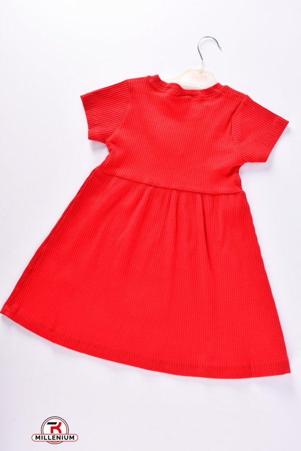 Сукня для дівчинки (кол. червоний) тканина рубчик "DECO" Зріст в наявності : 98, 104, 110, 116 арт.401006