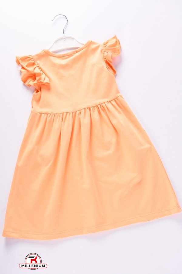 Платье для девочки (цв.персиковый) трикотажное "ALG" Рост в наличии : 98, 104, 110, 116, 122 арт.402804