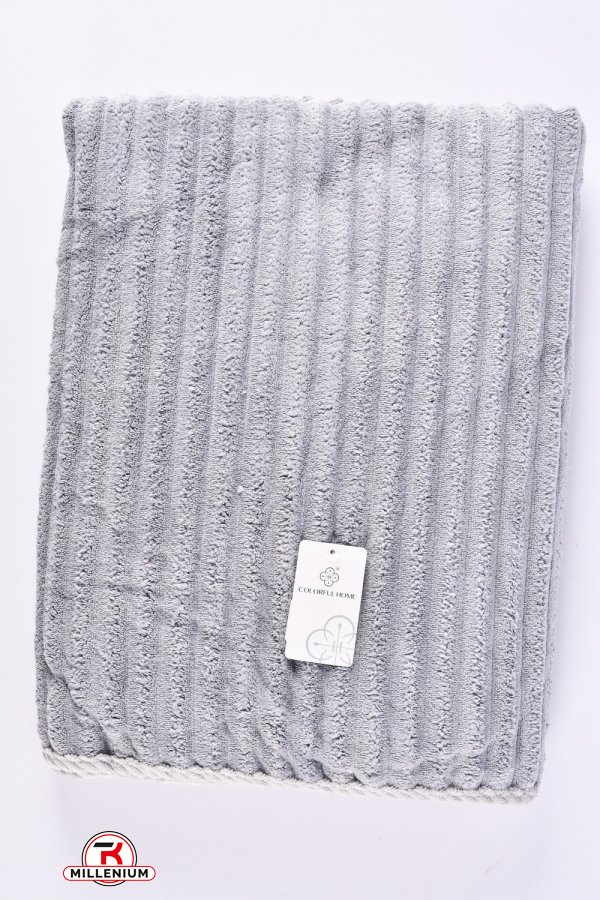 Рушник для сауни (мікрофібра) кол. сірий (розмір 90/140см (вага 470 гр.)) арт.5879