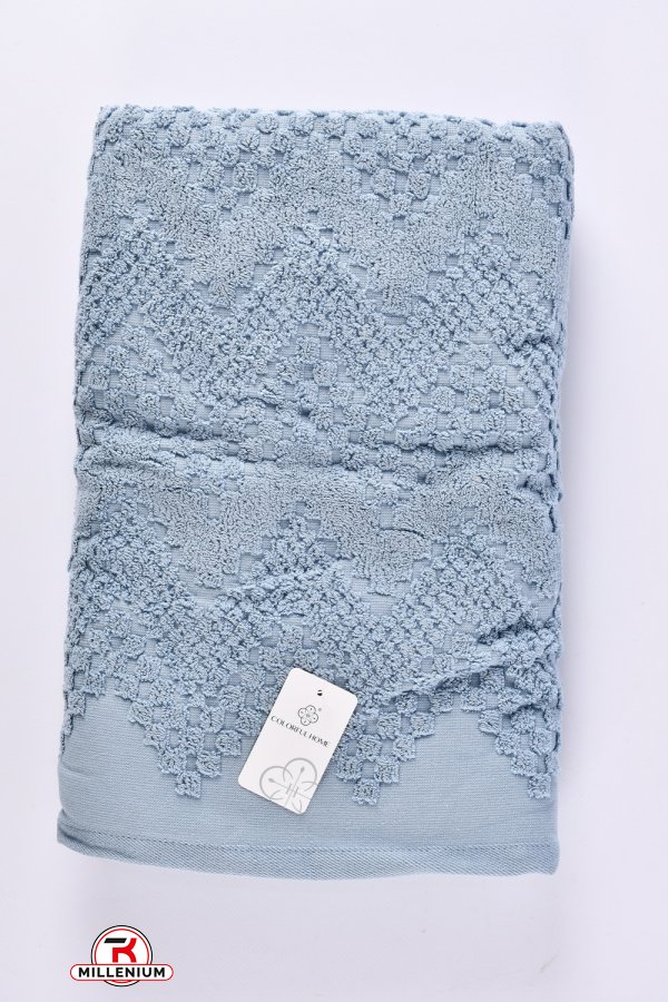 Полотенце для сауны махровое (цв.синий) размер 80/160см (вес 575 гр.) арт.A-6269