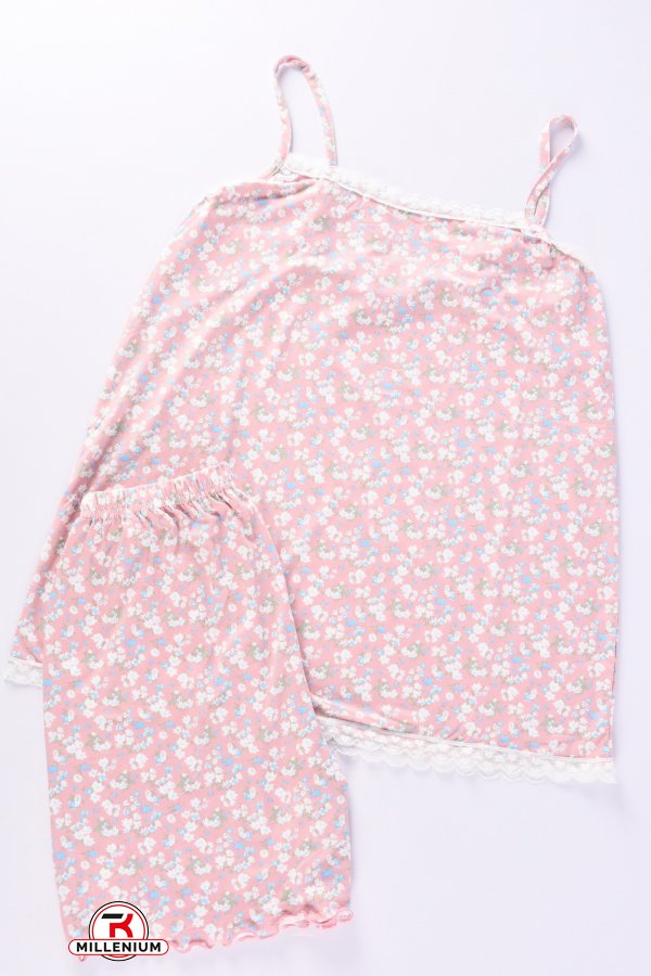 Пижама женская (цв. розовый) трикотажная Размеры в наличии : 46, 48, 50, 52, 54 арт.F1101