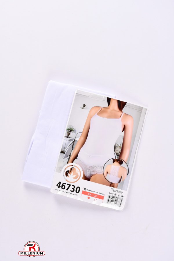 Комплект женский трикотажный (цв.белый) майка+шортики "DOMINANT" Размеры в наличии : 42, 46 арт.46730