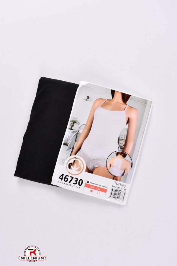Комплект женский трикотажный (цв.чёрный) майка+шортики "DOMINANT" Размеры в наличии : 42, 46 арт.46730