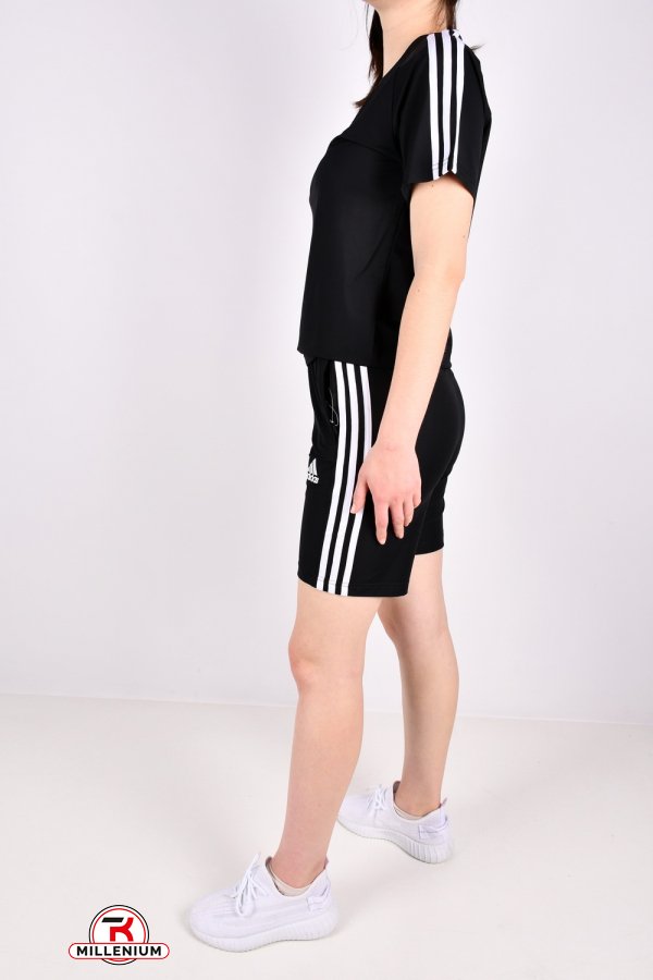 Костюм женский (цв.черный) трикотажный "Adidas" Размеры в наличии : 40, 42, 44, 46, 48, 50, 52 арт.23189