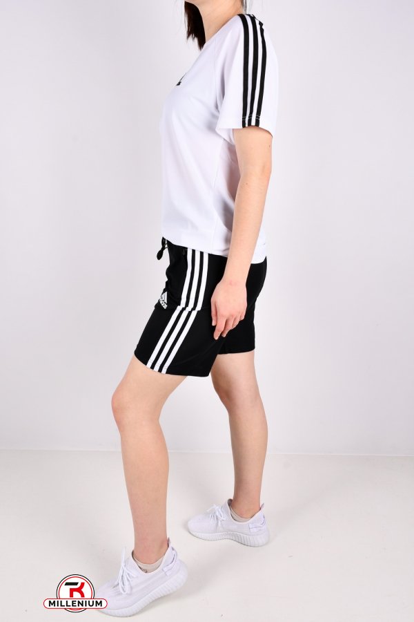 Костюм жіночий (кол. білий) трикотажний "Adidas" Розміри в наявності : 40, 42, 44, 46, 48, 50, 52 арт.23189