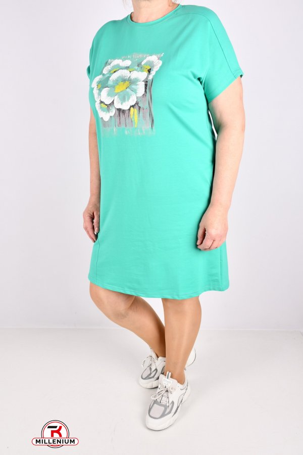Платье женское трикотажное (цв.салатовый) "Love Me" размер 46-48 арт.W106