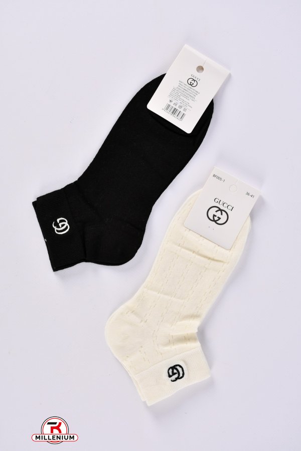 Шкарпетки жіночі короткі (розмір 36-41) (90% бавовна 5% спандекс 5% нейлон) "Корона" арт.BF005-1