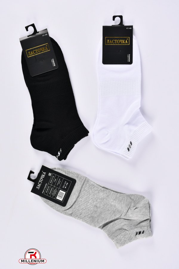 Шкарпетки чоловічі всесезонні "Ластівка" розмір 41-47 (90% cotton, 5% polyamide, 5% elasta арт.B3730-3