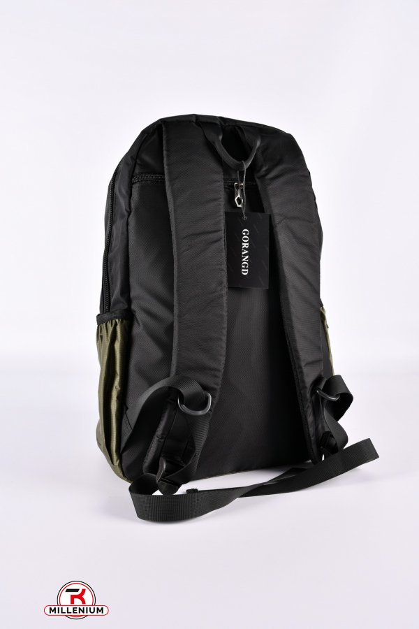 Рюкзак з плащової тканини (кол. чорний/хакі) "GORANGD" розмір 30/45/14 см. арт.6816