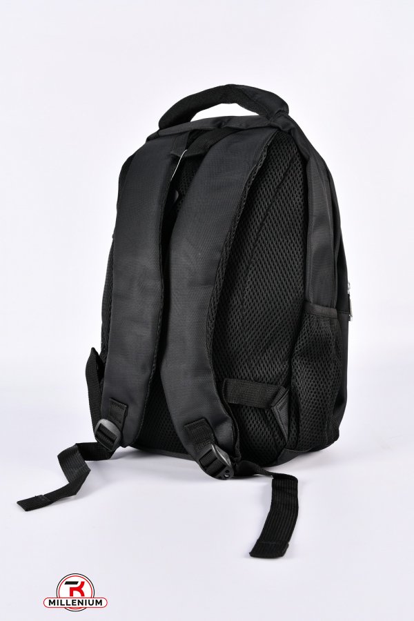 Рюкзак з плащової тканини (кол. чорний) розмір 41/29/12 см арт.218