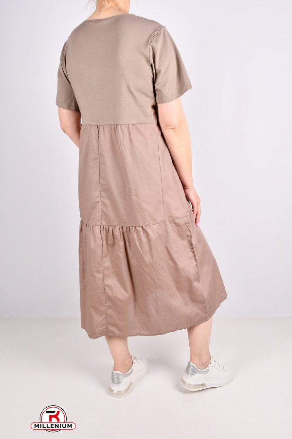 Сукня жіноча трикотажна (кол. капучино) "QIANZHIDU" Розміри в наявності : 50, 52, 54 арт.CL31553050