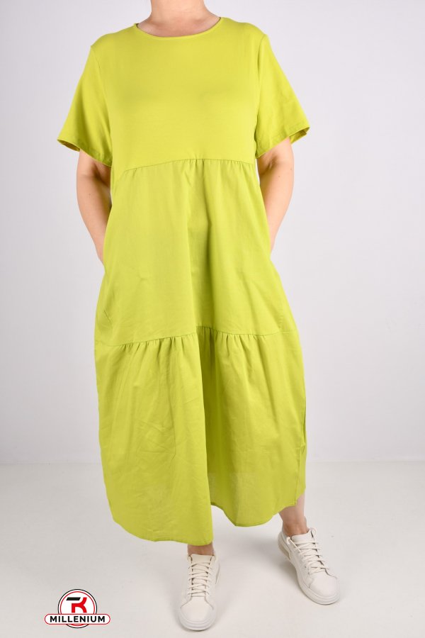 Сукня жіноча трикотажна (кол. салатовий) "QIANZHIDU" Розміри в наявності : 48, 52, 54 арт.CL31553050