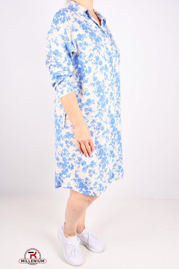 Платье женское (цв.белый/голубой) "BURRASCA" Размеры в наличии : 46, 48, 52 арт.17182