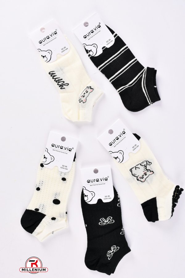 Шкарпетки для дівчинки Aura Via розміри 24-35 всесезонні (85% COTTON10% POLIAMID 5% ELASTA арт.GDN1388