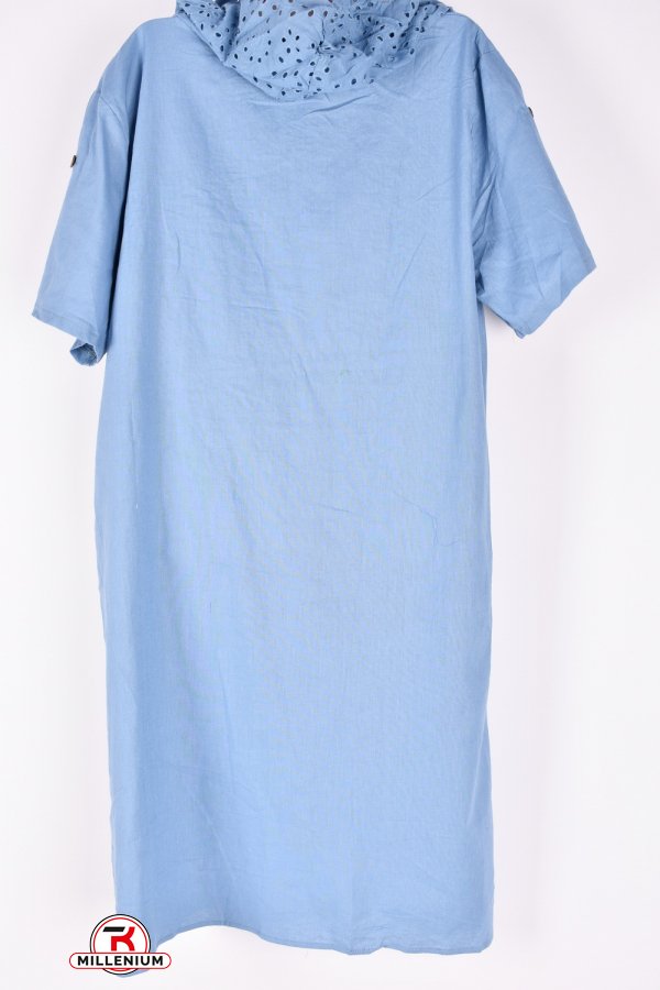 Сукня жіноча (кол. блакитний) (тканина льон) "QIANZHIDU" Розміри в наявності : 50, 52, 54, 56 арт.DL35153545