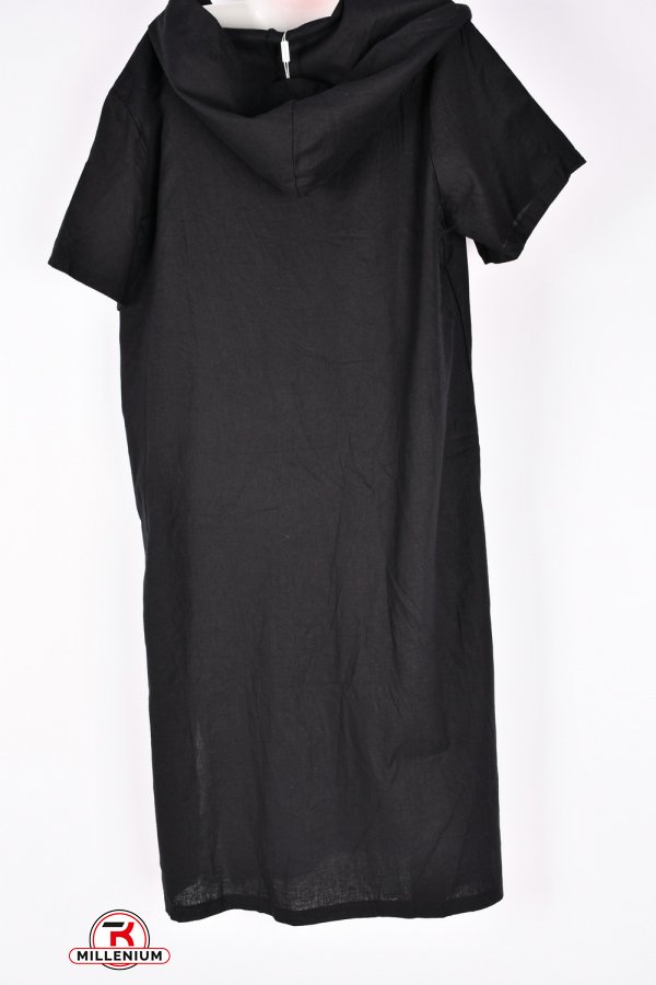 Сукня жіноча (кол. чорний)(тканина льон) "QIANZHIDU" Розміри в наявності : 50, 52, 54, 56 арт.DL35153546