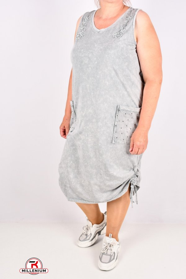 Сукня жіноча трикотажна (цв. св. сірий) "SWANSEA" Розміри в наявності : 50, 52, 54, 56 арт.3095