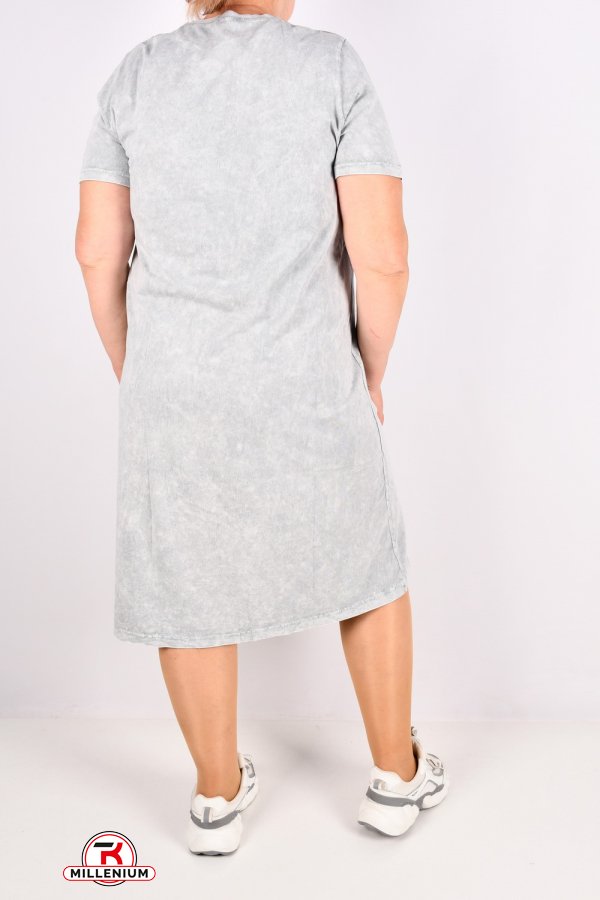 Платье женское трикотажное (цв.серый) "SWANSEA" Размеры в наличии : 50, 52, 54, 56 арт.3081