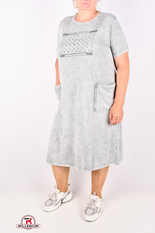 Сукня жіноча трикотажна (кол. сірий) "SWANSEA" Розміри в наявності : 52, 54, 56 арт.3083