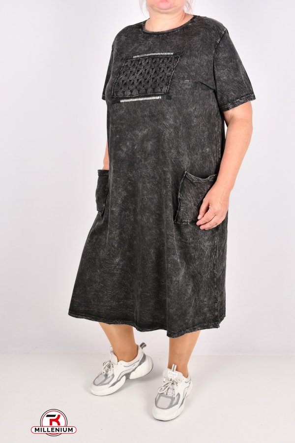 Сукня жіноча трикотажна (кол. графітовий) "SWANSEA" Розміри в наявності : 54, 56, 58, 60 арт.4083