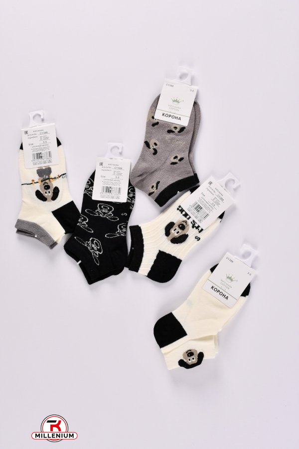 Шкарпетки дитячі від 3-5років (90% бавовна, 5% лайкра, 5% спандекс) "Корона" арт.CY388-1