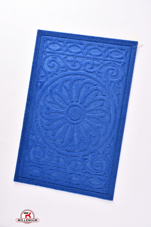 Коврик прорезиненный (цв.синий) размер 60/40 см арт.LB2024-002