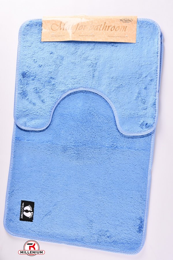 Килимок у ванну 2-ка (кол. блакитний) "травка" розмір 80/50 см "MONFINO" арт.MF5213/1/1