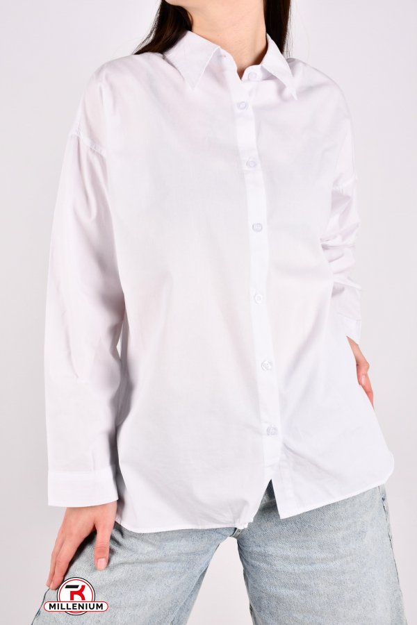 Рубашка женская (цв.белый) "BASE" Размеры в наличии : 48, 50, 52, 54, 56 арт.C6037