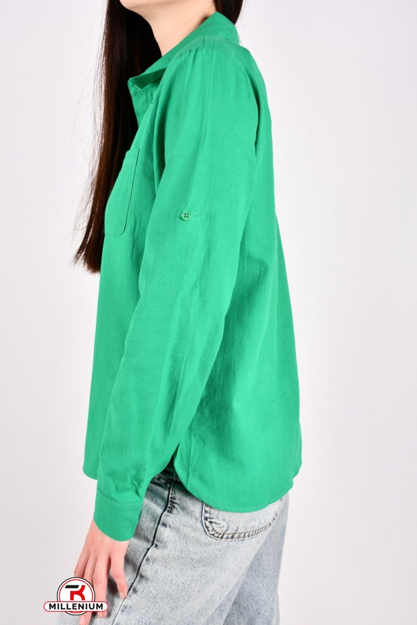 Рубашка женская (цв.зеленый) "BASE" 100% хлопок Размеры в наличии : 42, 44, 46, 48, 50 арт.A151