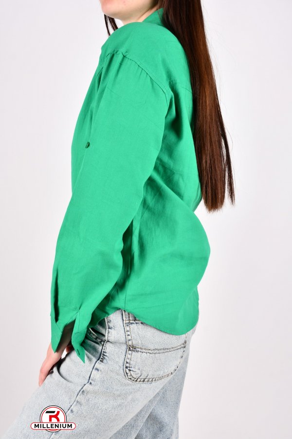 Рубашка женская (цв.зеленый) "BASE" 100% хлопок Размеры в наличии : 44, 46, 48, 50, 52 арт.A8281