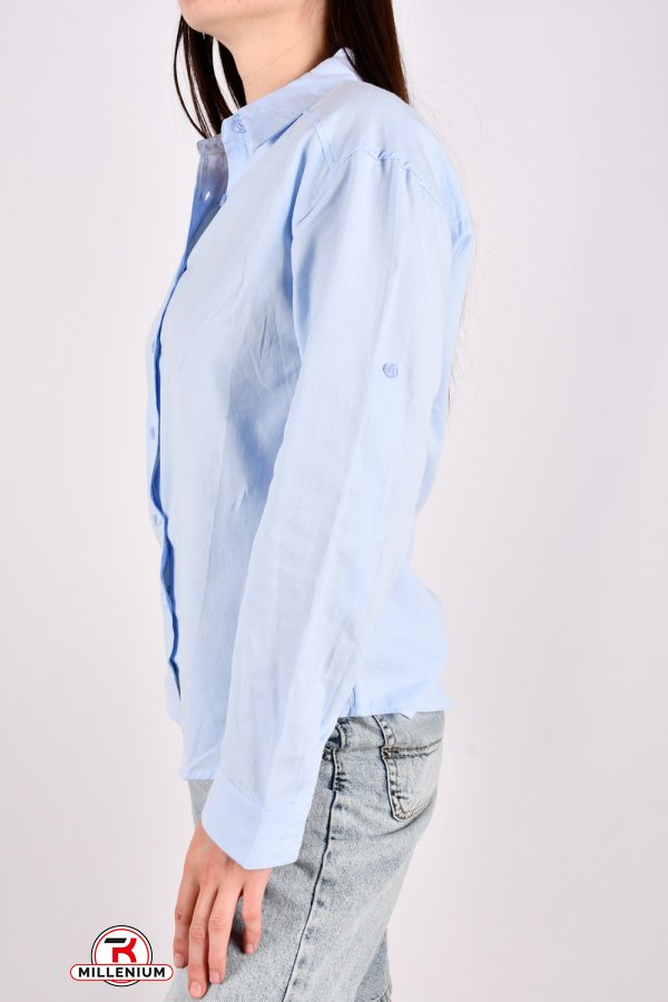Рубашка женская (цв.голубой) "BASE" 100% хлопок Размеры в наличии : 44, 46, 48, 50, 52 арт.A8281