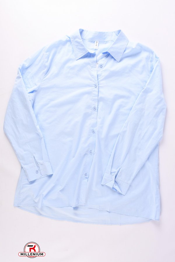 Рубашка женская (цв.голубой) "BASE" 100% хлопок Размеры в наличии : 48, 50, 52, 54 арт.B8102