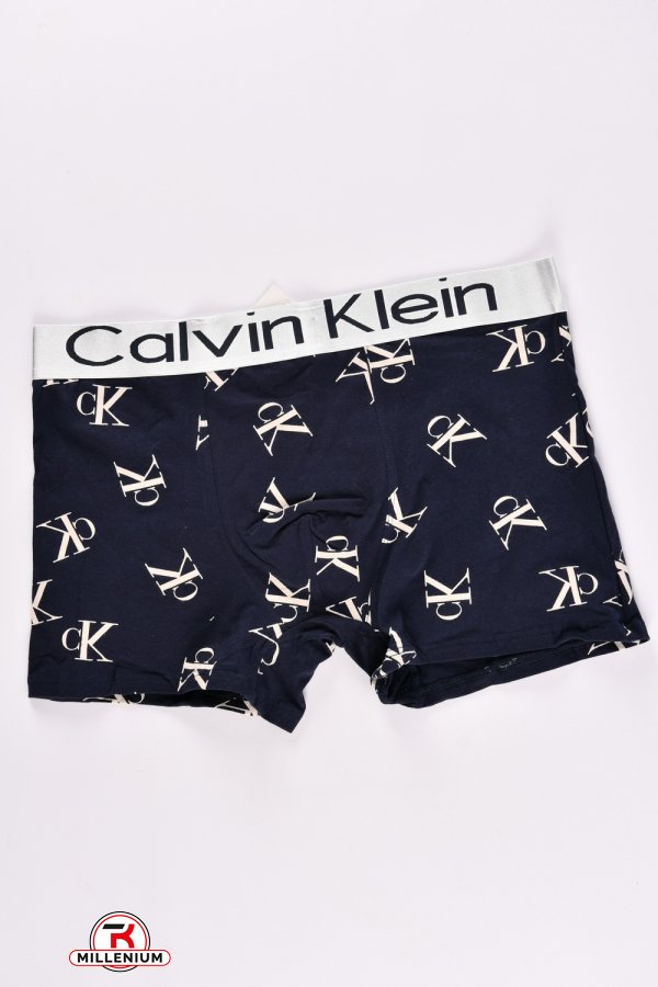 Боксери чоловічі (кол. т. синій) "CALVIN KLIEN" (95% COTTON 5%SPANDEX) Розмір в наявності : 52 арт.H5169