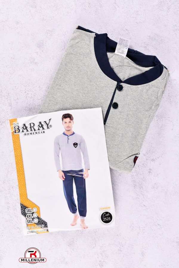 Костюм домашній чоловічий (кол. сірий) трикотажний "Baray" (90%COTTON 10%LYCRA) Розміри в наявності : 52, 54, 56 арт.2525