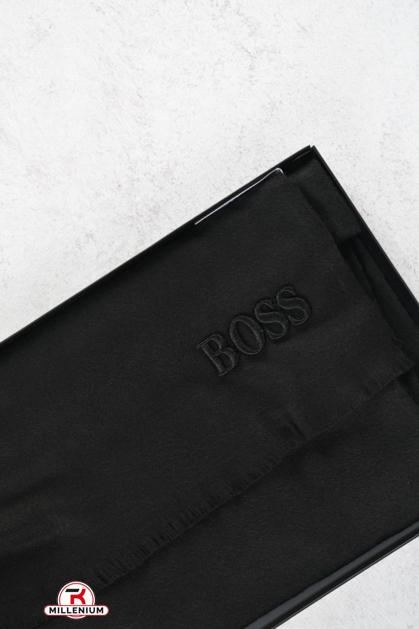 Шарф мужской (цв.чёрный) 100% cotton размер 32/85 см "HUGO BOSS" арт.HUGO BOSS