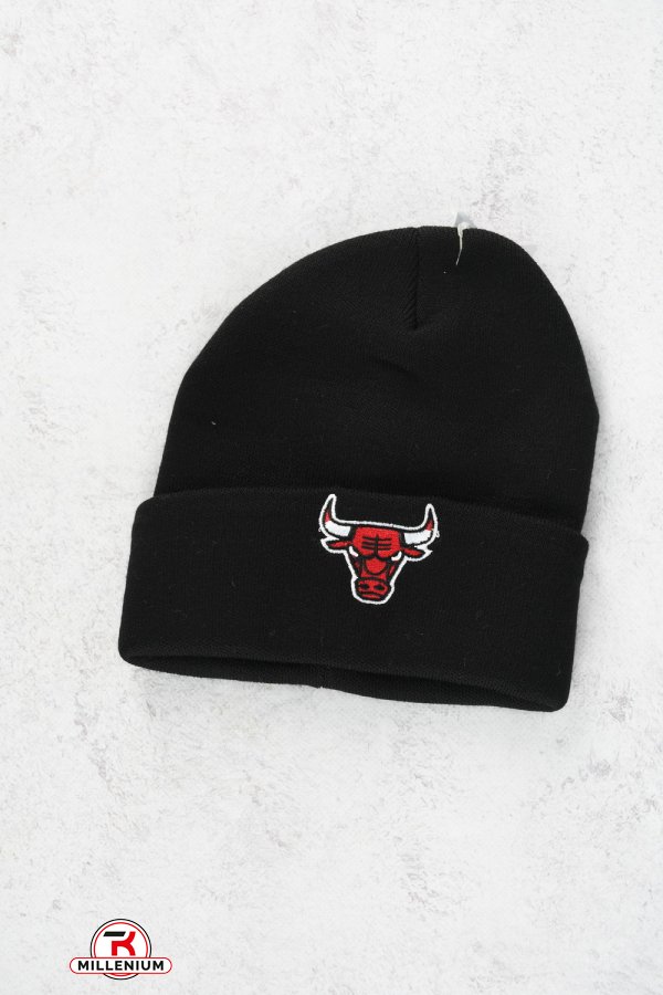 Шапка подвійна в'язка (кол. чорний) "Chicago Bulls" арт.CB